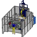 Ilot de collage Nordson avec robot Fanuc